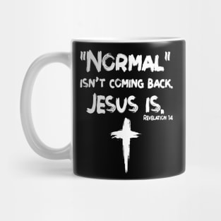 Normal Isn't Coming Back But Jesus Is Revelation 14 Costume Gift Women Men Shirt Mug